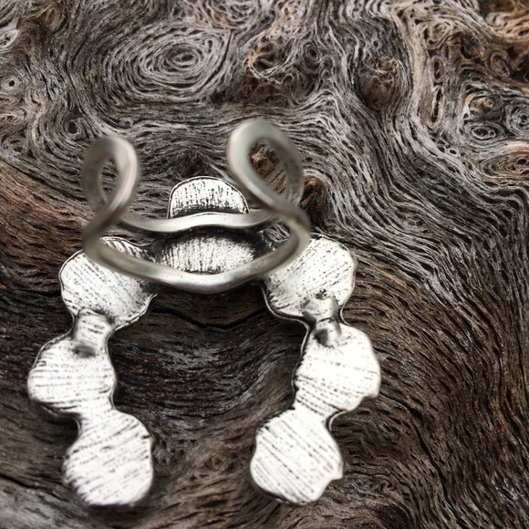 LAST ONE!! Squash Blossom Natural Stone Ring - Picture 4 of 7